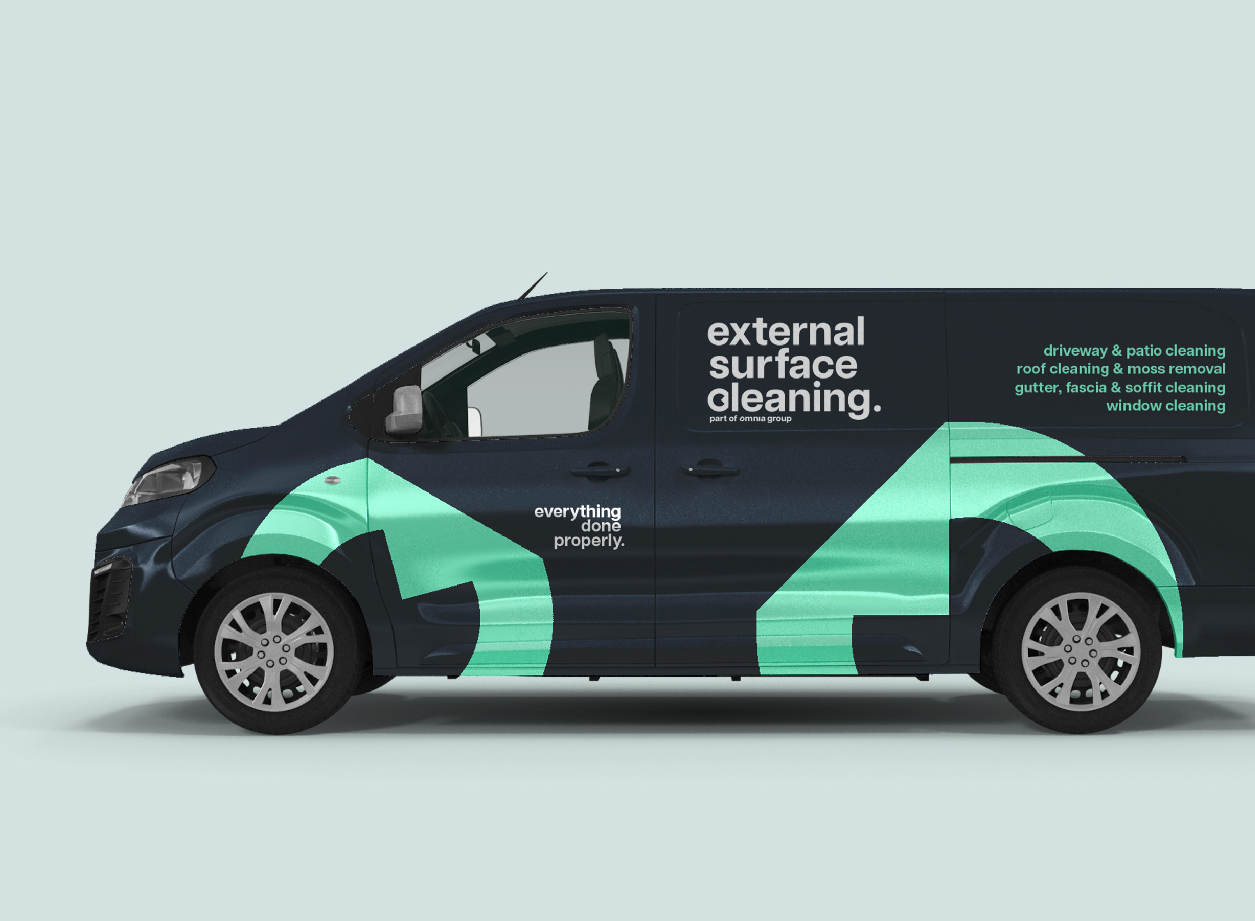 Parked van with colourful and engaging van wrap graphics, graphic design agency