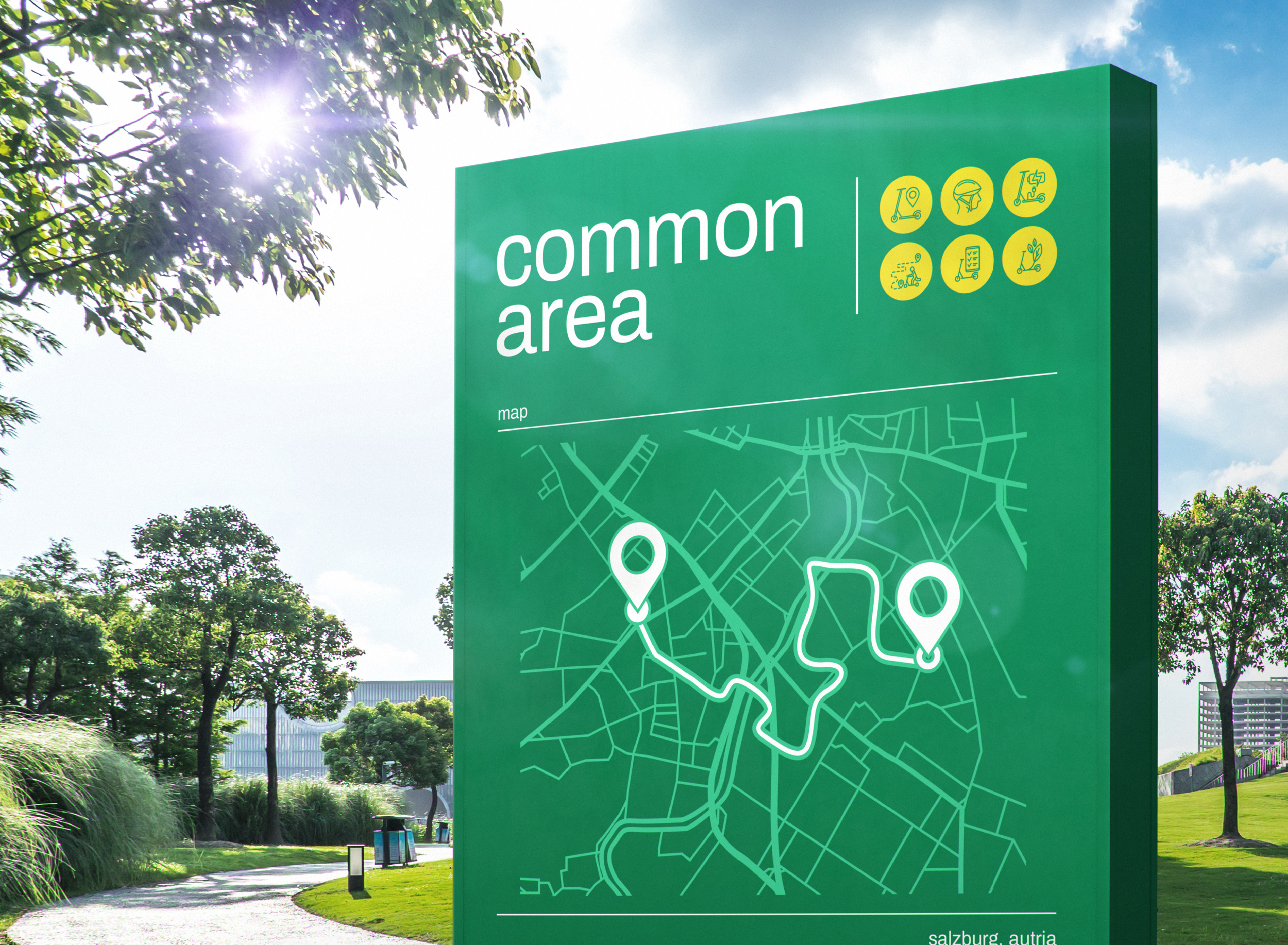 Clear and concise way finding system and signage design in Austria